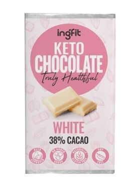 Ingfit Premium Sugar Free White Chocolate, 100g